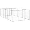 Outdoor Dog Kennel Galvanized Steel 234.4 ftÂ²