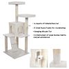 4-Tier Cat Tower with Napping Perches, Cat Condo, Ladder, 5 Sisal Rope Scratching Posts, Hanging Toy Ã¢â‚¬â€œ Cat Tree for Indoor Cats by Petmaker (White)