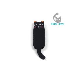 Cats Catnip Toy; Cat Chewing Toy Bite Resistant Catnip Toys For Cats; Catnip Filled Mice Shaped Toys (Color: black)