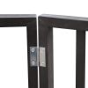 Pet Gate &ndash; Dog Gate for Doorways; Stairs or House &ndash; Freestanding; Folding; brown; Arc Wooden